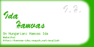 ida hamvas business card